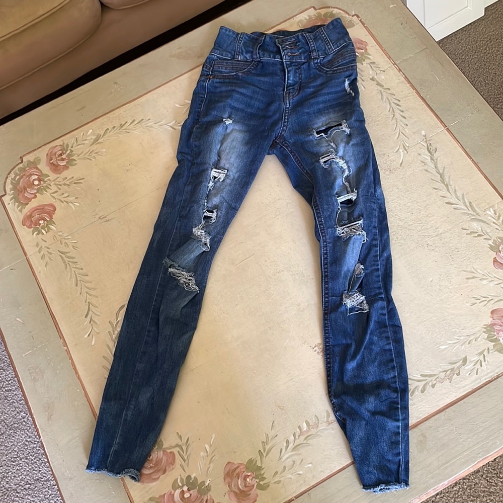 High rise skinny jeans
